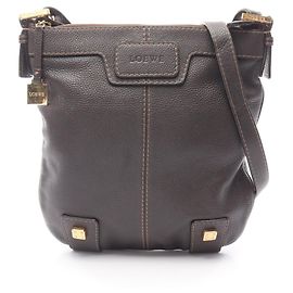 Borsa a spalla in pelle marrone Loewe