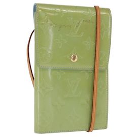 LOUIS VUITTON Portafoglio Walker Monogram Vernis Blu Baby M91073 LV Auth ti3590