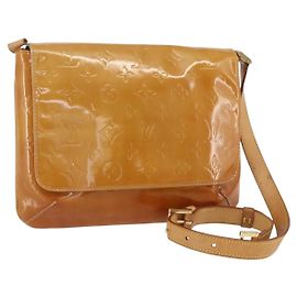 LOUIS VUITTON Borsa Thompson Street Monogram Vernis Beige M91301 LV Auth 161788