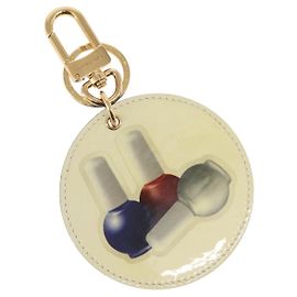 LOUIS VUITTON Charm Smalto per Unghie Illustre Pelle Lucida Beige MP1570 Auth 161321