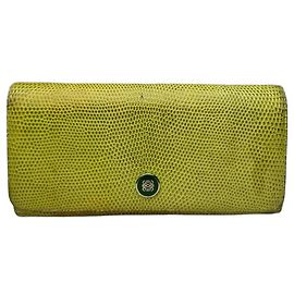 Cartera de cuero con estampado de serpiente Loewe Madrid vintage verde