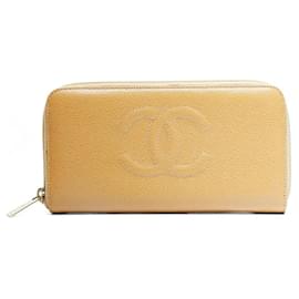 Chanel Wallet Beige Grain Leather