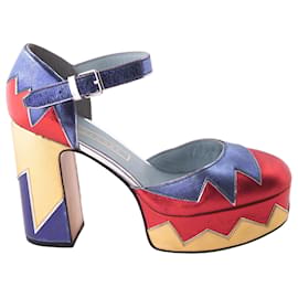 Pumps a piattaforma in pelle multicolore Marc Jacobs