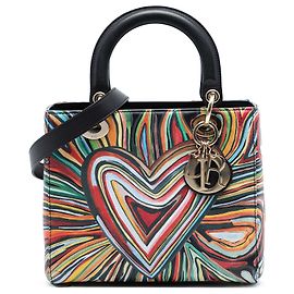 Dior Preto Edição Limitada DiorAmour Médio Couro de Bezerro Lady Dior