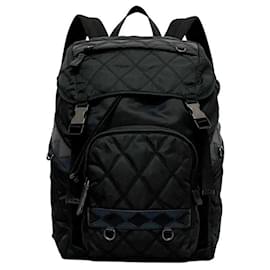 Prada Rucksack aus gestepptem Nylon und Leder