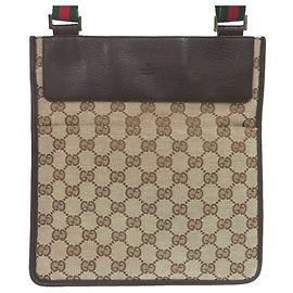 Sac messager en toile GG de la ligne Sherry de Gucci