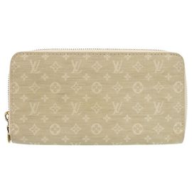 Louis Vuitton Zippy Geldbörse in Beige