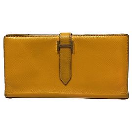 Cartera Larga Bearn de Hermès en Amarillo Azufre