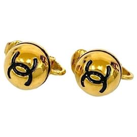 Orecchini a clip placcati in oro Chanel Coco Mark