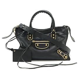 Borsa in pelle 2 in 1 Balenciaga Classic Metallic Edge City