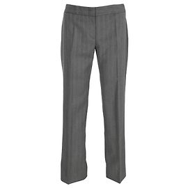 Gerade geschnittene Hose von Alexander McQueen aus grauer Wolle