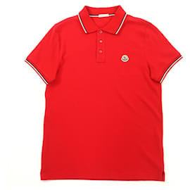 Moncler MAGLIA POLO MANICACORTA Cotton Polo Shirt Red ref