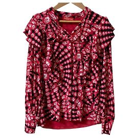 Autre Marque Blusa a frange in rete Power con stampa Dragon Mandala di VIVIENNE TAM