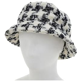 Sombrero de lana de tweed de pata de gallo COCO de Chanel