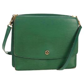 LOUIS VUITTON Borsa a Spalla Epi Grenel Verde M52364 LV Auth 160435
