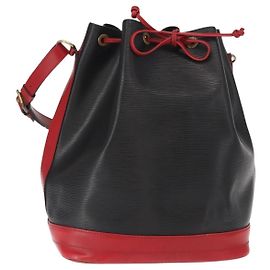 LOUIS VUITTON Borsa a Spalla Epi Noe Bicolore Nero Rosso M44017 LV Auth 158992