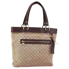 LOUIS VUITTON Borsa Tote Mini Lucille GM Monogramma Rossa M92677 LV Auth 162967