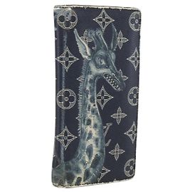 LOUIS VUITTON Monogram Savanna Portefeuille Braza Wallet Marino M66025 Auth 161319