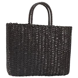 Borsa a mano FENDI in rafia marrone Auth 162721