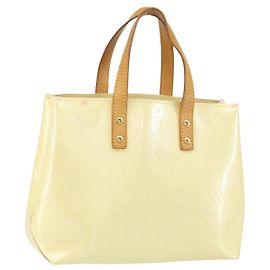 LOUIS VUITTON Monogram Vernis Reade PM Borsa a Mano Perle M91336 LV Auth 161401