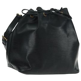 LOUIS VUITTON Schultertasche Petit Noé Epi Schwarz M44102 LV Auth 162962
