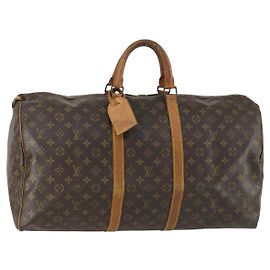 LOUIS VUITTON Borsa Boston Monogram Keepall 55 M41424 LV Auth 161540