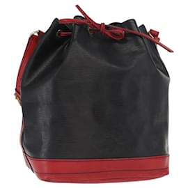 LOUIS VUITTON Borsa a Spalla Epi Noe Bicolore Nero Rosso M44017 LV Auth 159254