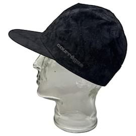 Cappellino SnapBack in Velluto Vintage Courreges Nero