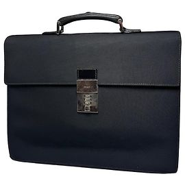 Borsa a tracolla in pelle di poliestere vintage Gucci nera