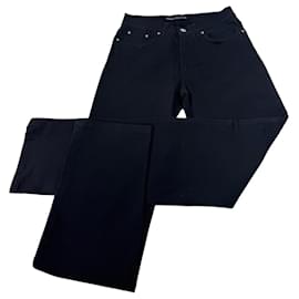 Pantalones de algodón vintage Versace negros M