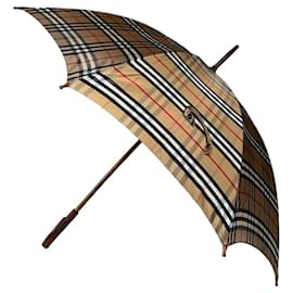 Vintage Burberry Nova Check Umbrella Beige