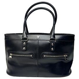 Borsa in pelle vintage Courreges nera