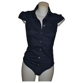 Patrizia Pepe Body aus Baumwolle Blau Größe 38