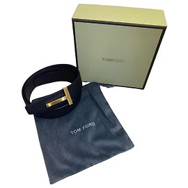 Tom Ford T buckle gold belt