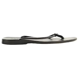 Black leather flip-flops - Gucci