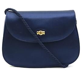 Borsa a spalla in satin blu navy Tiffany & Co.