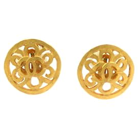 Orecchini a clip in metallo dorato Chanel