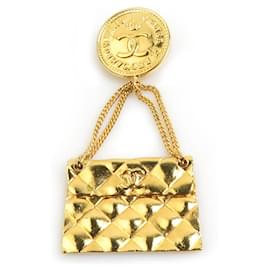Chanel Goldene Metallbrosche