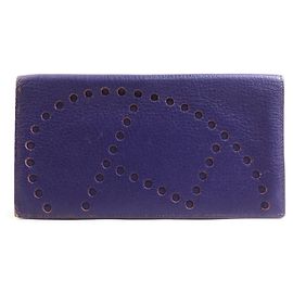 Hermès Hermes Men's Purple Leather Wallet