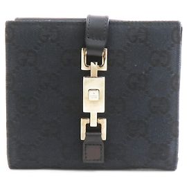 Gucci Jackie GG Canvas/Leder Bifold Geldbörse