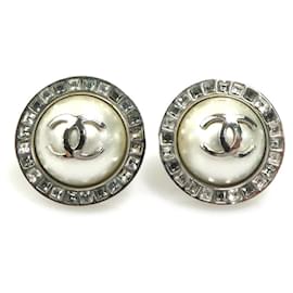 Orecchini Chanel Coco Mark in metallo/perla finta