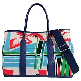 Bolso de Hombro Hermès Garden Party Pocket PM Sea, Surf y Fun