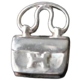 Pendentif Hermès sac Constance en argent 925