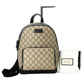 GUCCI GG Supreme Rucksack in Beige und Schwarz