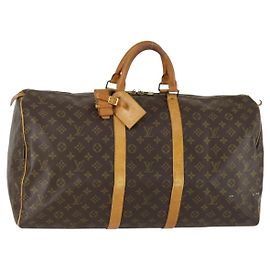LOUIS VUITTON Bolsa Boston Monogram Keepall 55 M41424 LV Auth 159392