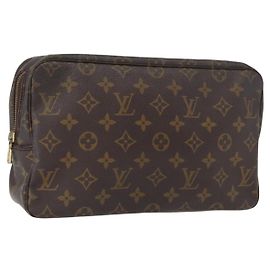 LOUIS VUITTON Monogram Trousse Toilette 28 Clutch Tasche M47522 LV Auth 161479