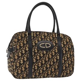 Borsa Boston in tela Trotter Christian Dior blu Auth 160915