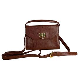 Borsa in pelle vintage Courreges 2Way marrone