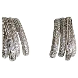 No Brand Pendientes de oro de 18 quilates y diamante natural 1 quilate GH VS SI1