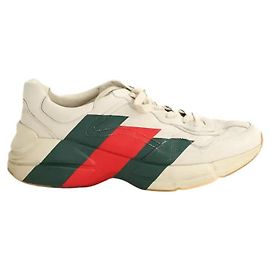 Gucci Sneakers basse in pelle beige